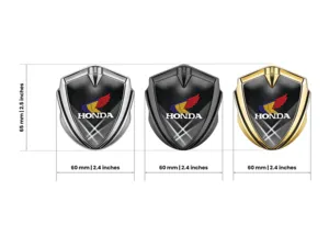 Honda Metal Emblem Badge Luxury Design Alloy